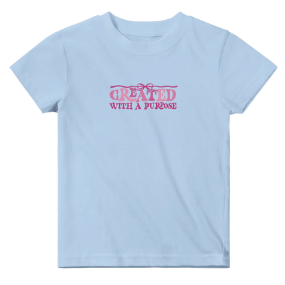 Created With A Purpose Christian Baby Crewneck T-shirt - ClaimedbyGodDesigns