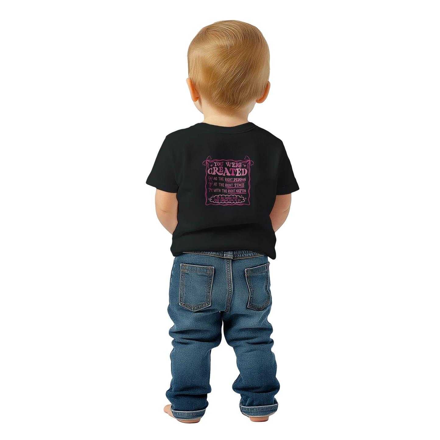 Created With A Purpose Christian Baby Crewneck T-shirt - ClaimedbyGodDesigns