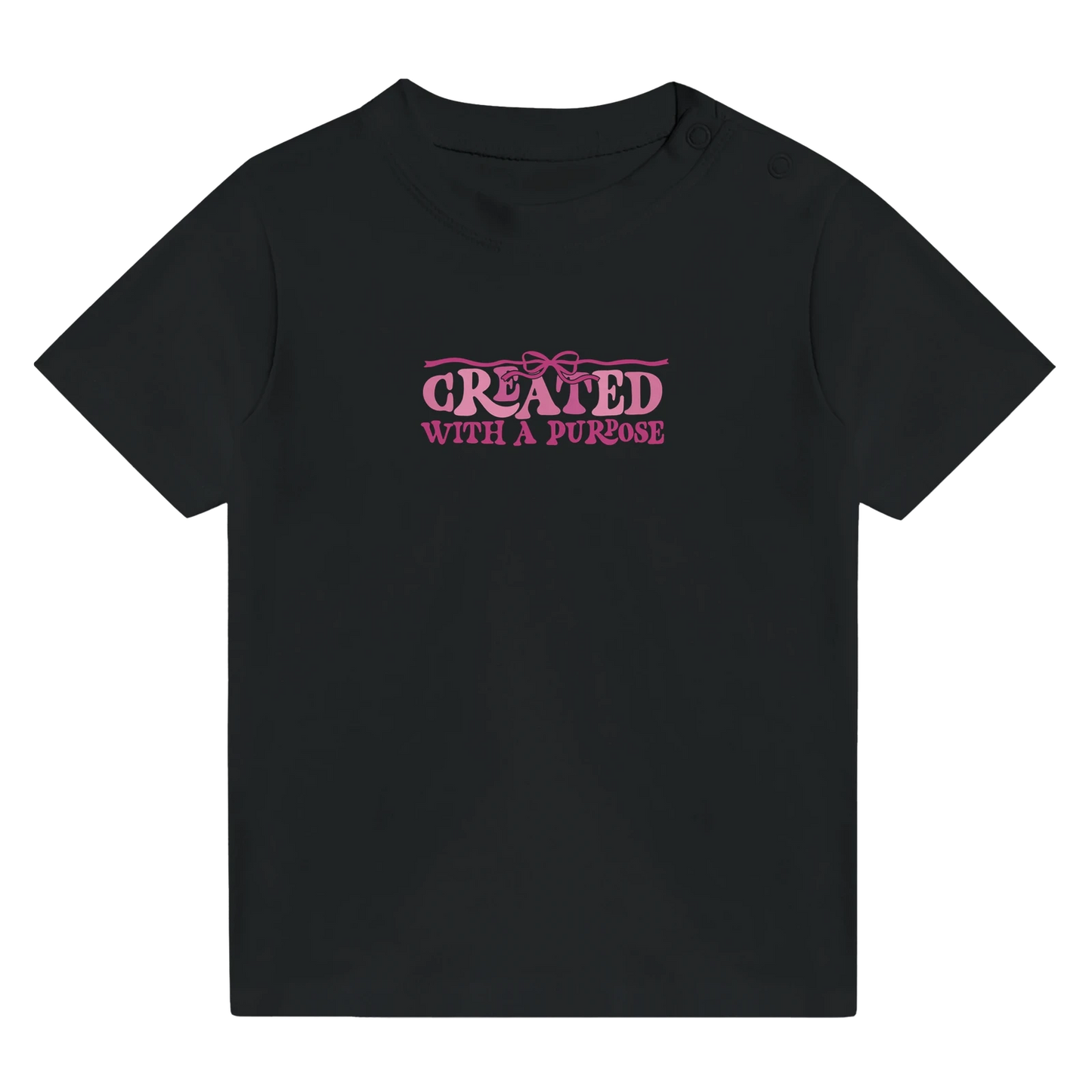 Created With A Purpose Christian Baby Crewneck T-shirt - ClaimedbyGodDesigns