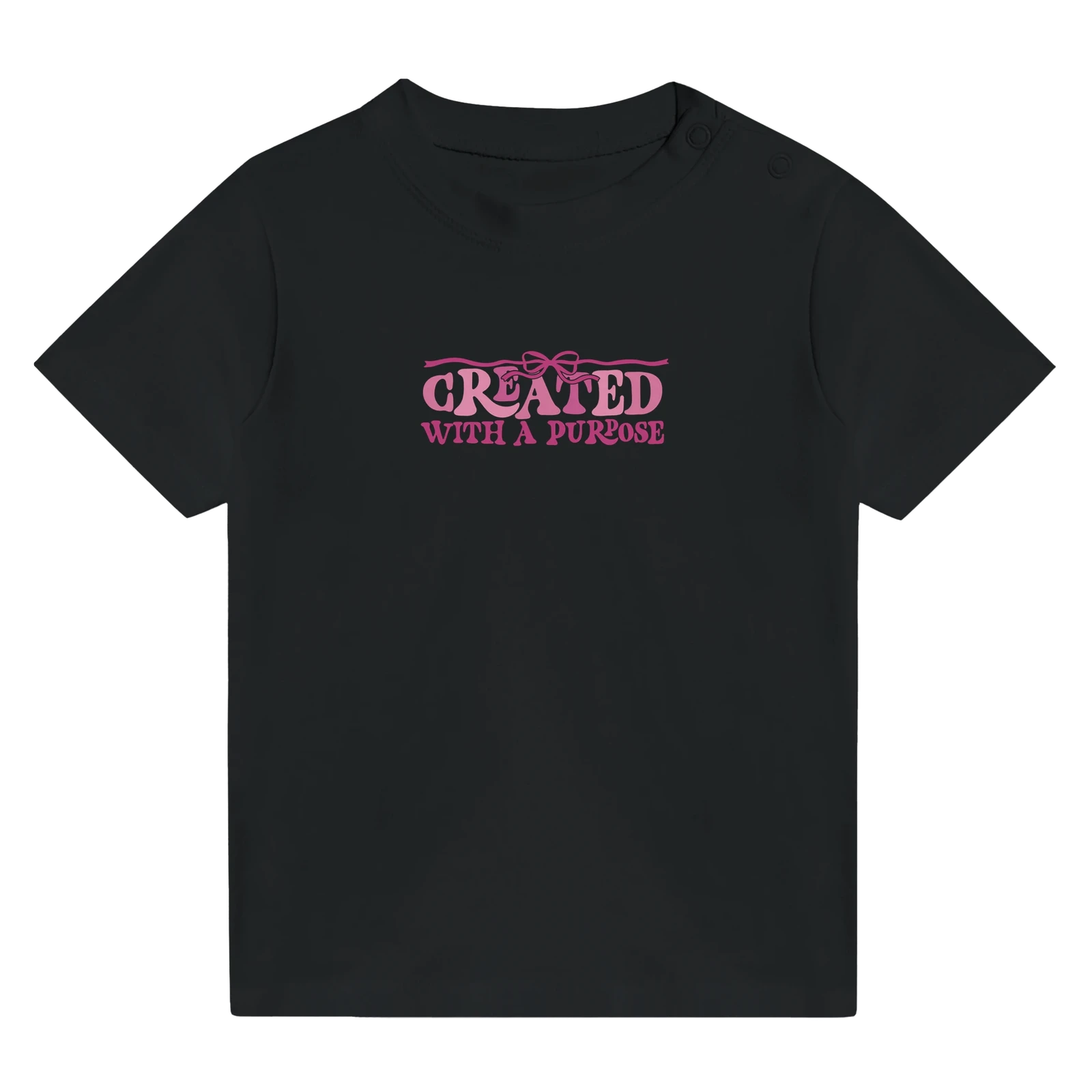 Created With A Purpose Christian Baby Crewneck T-shirt - ClaimedbyGodDesigns