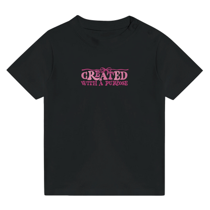 Created With A Purpose Christian Baby Crewneck T-shirt - ClaimedbyGodDesigns