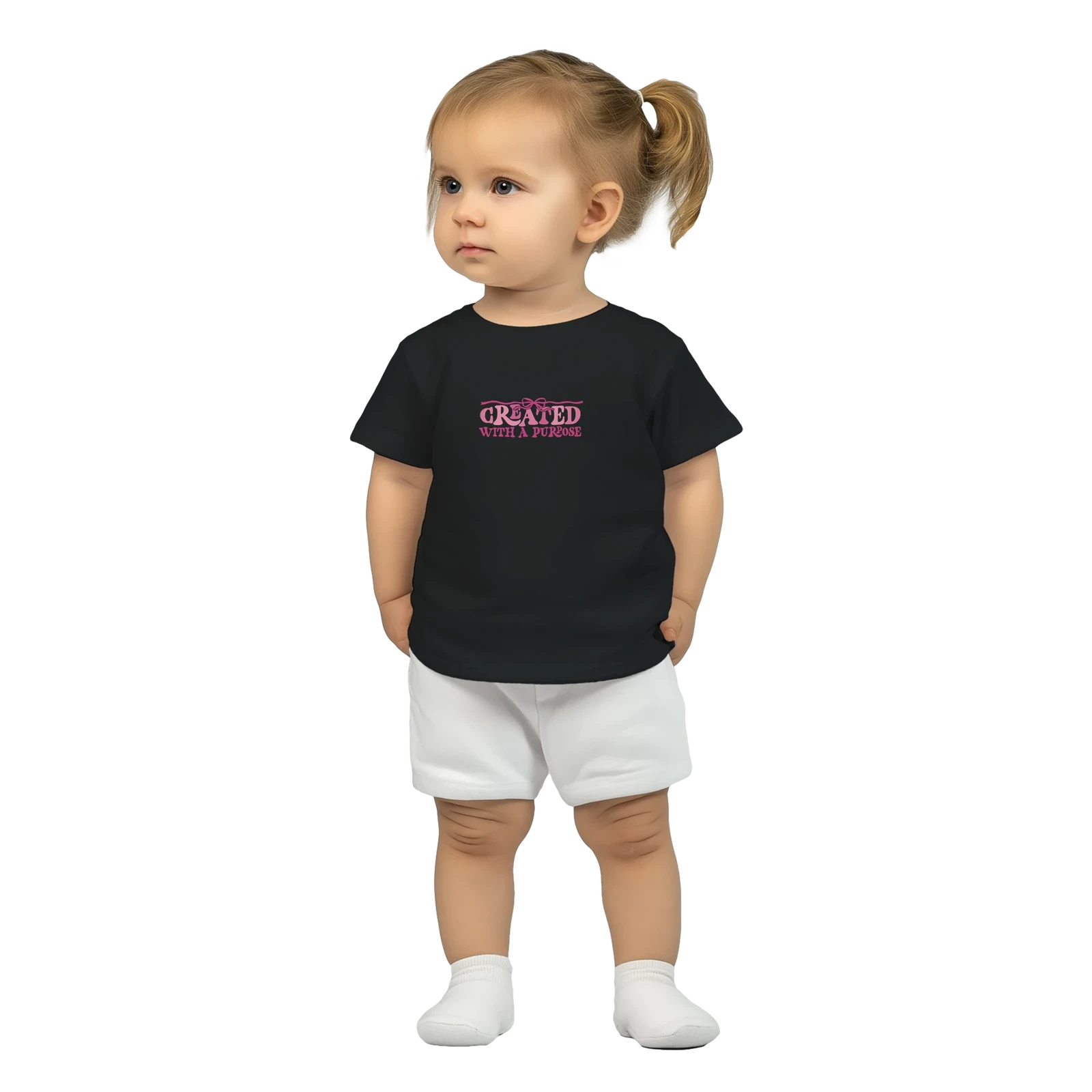 Created With A Purpose Christian Baby Crewneck T-shirt - ClaimedbyGodDesigns