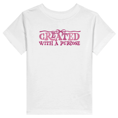 Created With A Purpose Christian Toddler Staple T-Shirt - ClaimedbyGodDesigns