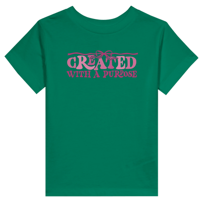 Created With A Purpose Christian Toddler Staple T-Shirt - ClaimedbyGodDesigns