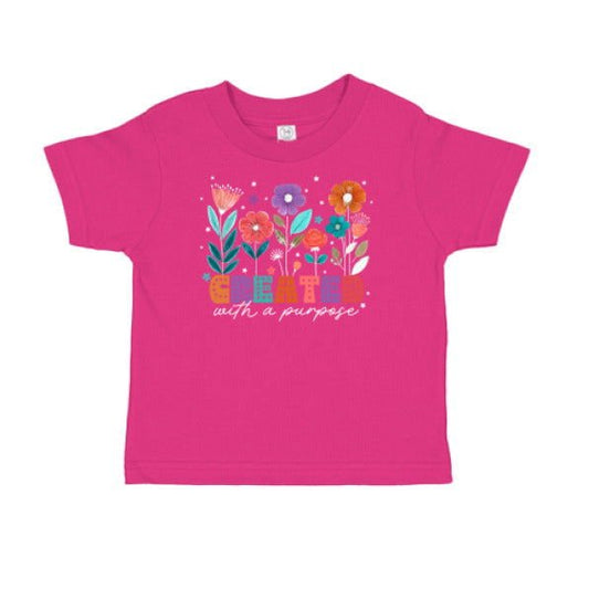 Created With A Purpose Christian Toddler T-Shirt - ClaimedbyGodDesigns