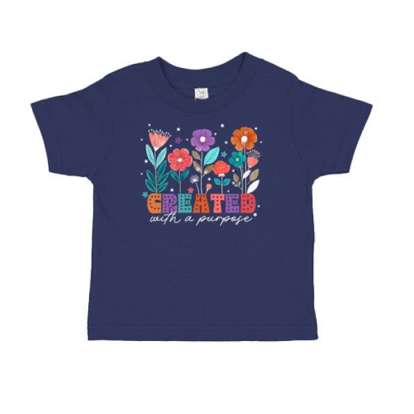 Created With A Purpose Christian Toddler T-Shirt - ClaimedbyGodDesigns