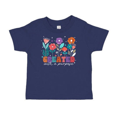 Created With A Purpose Christian Toddler T-Shirt - ClaimedbyGodDesigns