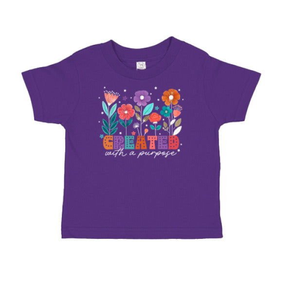 Created With A Purpose Christian Toddler T-Shirt - ClaimedbyGodDesigns