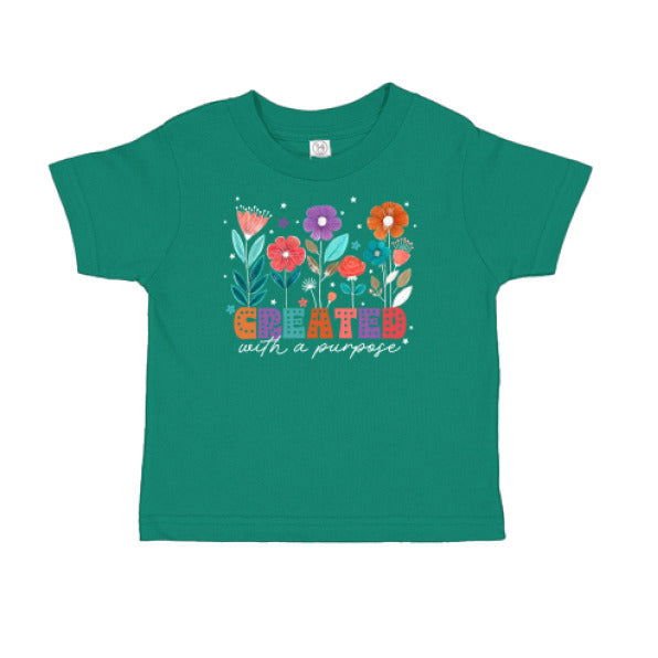 Created With A Purpose Christian Toddler T-Shirt - ClaimedbyGodDesigns