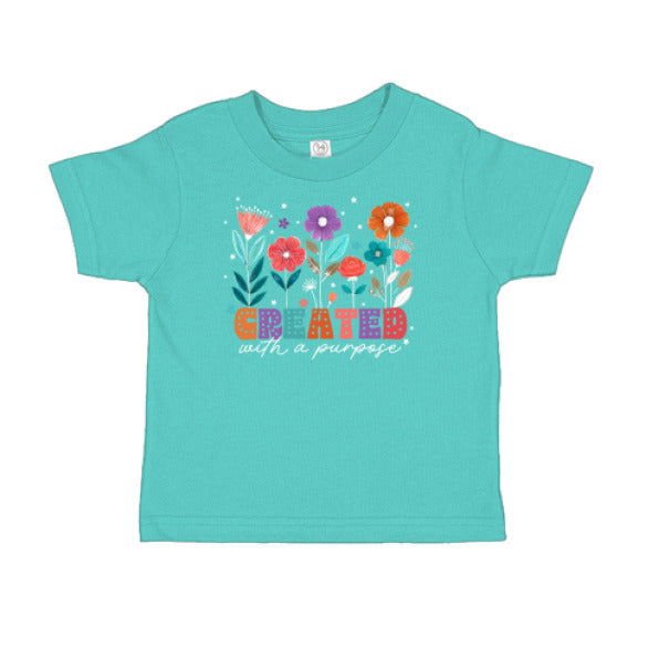 Created With A Purpose Christian Toddler T-Shirt - ClaimedbyGodDesigns
