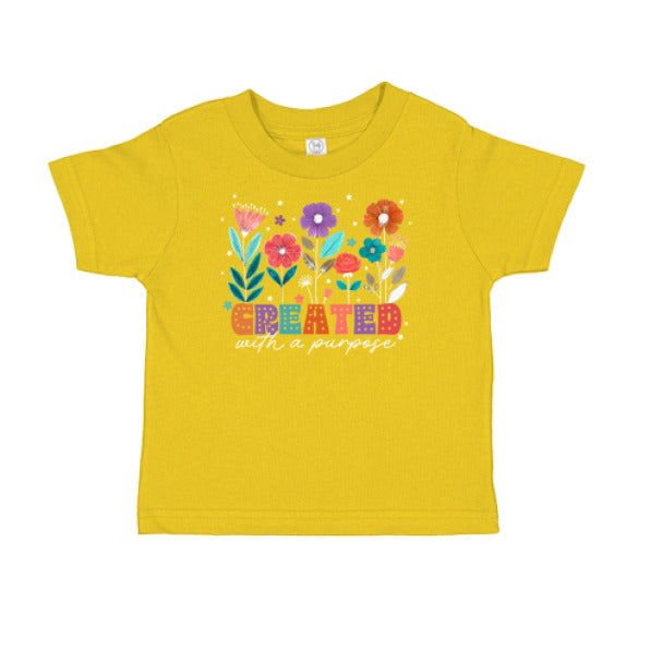 Created With A Purpose Christian Toddler T-Shirt - ClaimedbyGodDesigns