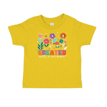 Created With A Purpose Christian Toddler T-Shirt - ClaimedbyGodDesigns