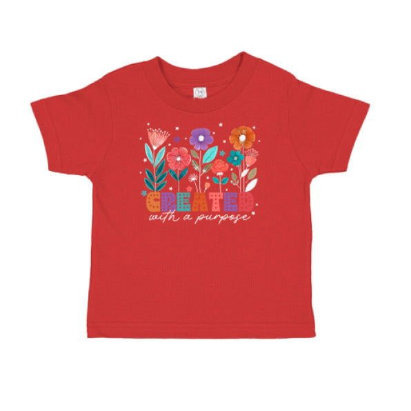 Created With A Purpose Christian Toddler T-Shirt - ClaimedbyGodDesigns