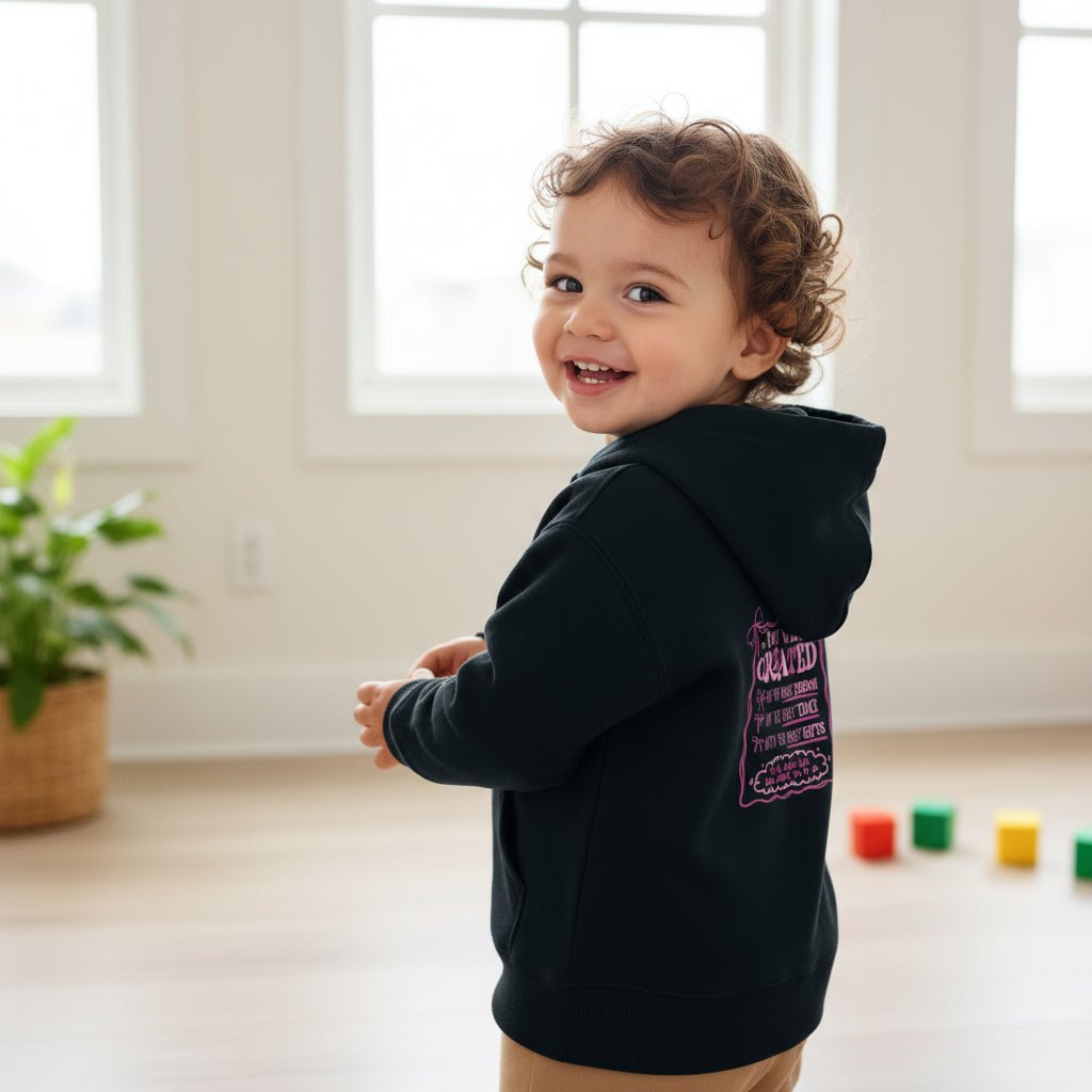 Created With A Purpose Christian Toddler Zip Fleece Hooded Sweatshirt - ClaimedbyGodDesigns
