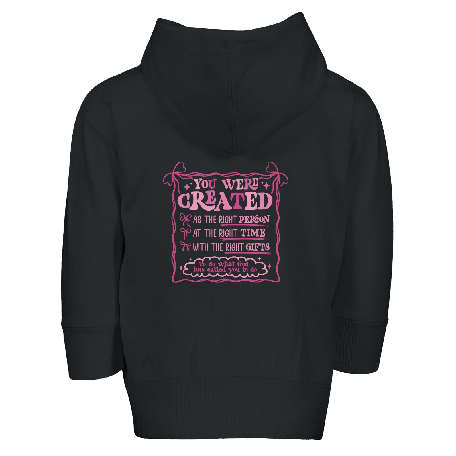 Created With A Purpose Christian Toddler Zip Fleece Hooded Sweatshirt - ClaimedbyGodDesigns