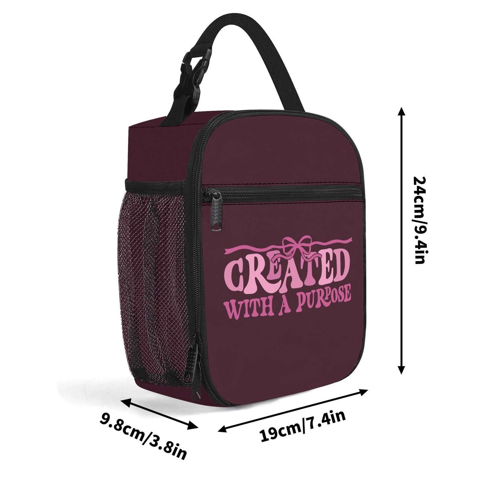 Created With A Purpose Insulated Christian Lunch Box for Kids - ClaimedbyGodDesigns