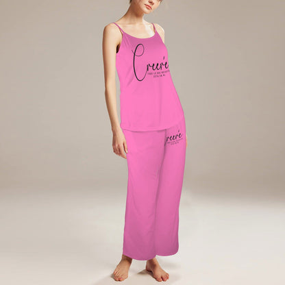 Creere Todo Lo Que Necesito Esta En Mi Cami Top & Long Pants Pocket Christian Spanish Pajama Set - ClaimedbyGodDesigns