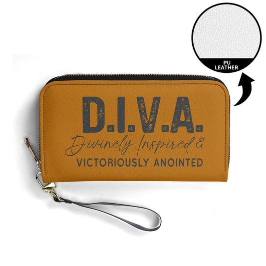 DIVA PU Leather Womens Christian Wallet - ClaimedbyGodDesigns