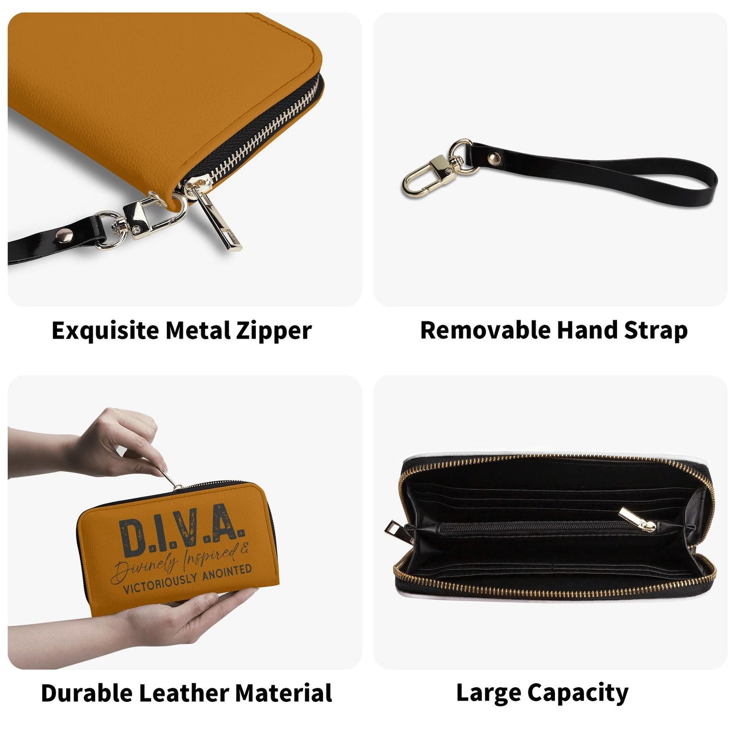 DIVA PU Leather Womens Christian Wallet - ClaimedbyGodDesigns