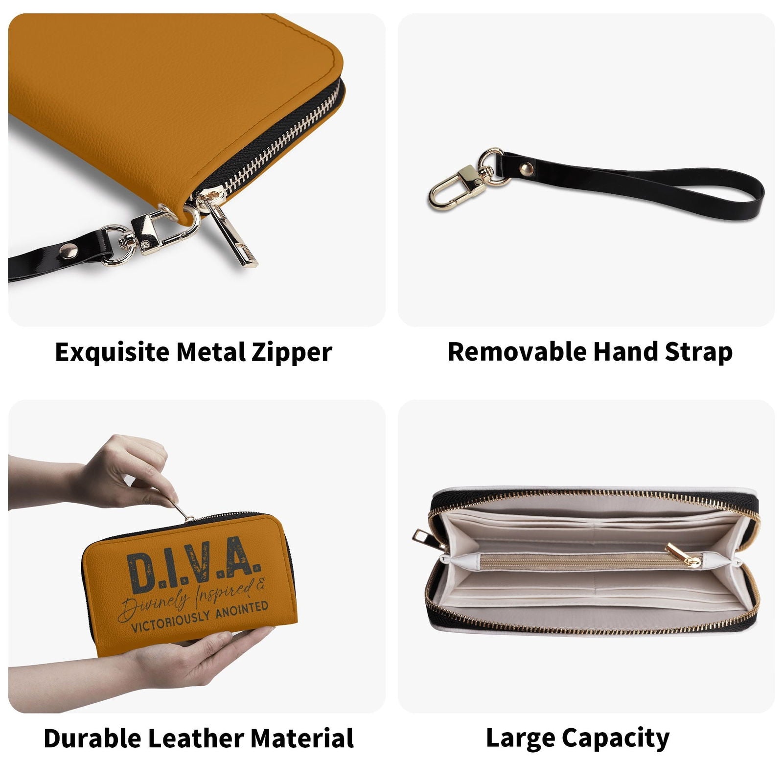 DIVA PU Leather Womens Christian Wallet - ClaimedbyGodDesigns