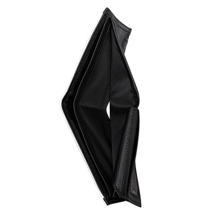 Dad After His Own Heart Christian Mens Minimalist Top-Grain Leather Wallet Paper Folded Wallet - ClaimedbyGodDesigns