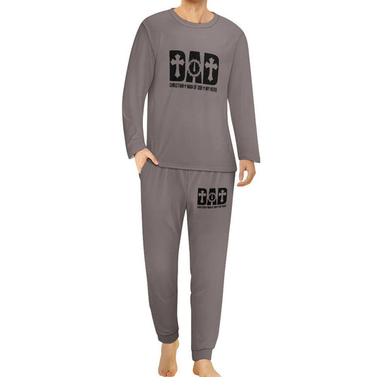 Dad Christian Man Of God Hero Men's Christian Pajamas - ClaimedbyGodDesigns