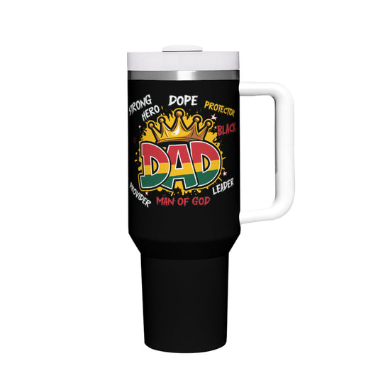 Dad Man Of  Juneteenth Stainless Steel Christian Tumbler 40oz - ClaimedbyGodDesigns