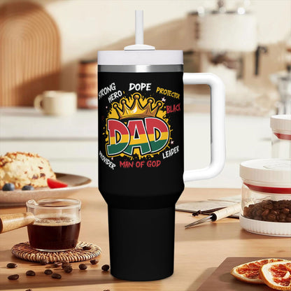 Dad Man Of  Juneteenth Stainless Steel Christian Tumbler 40oz - ClaimedbyGodDesigns