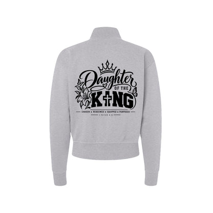 Daughter of the King Women's Christian Zip Jacket | 1 Peter 2:9 - Claimed by God Designs