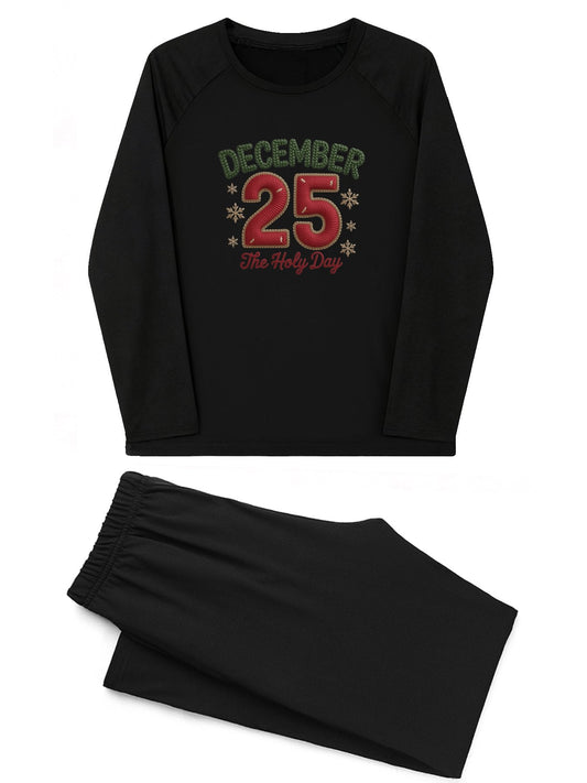 December 25 Unisex Adult Christian Christmas Plaid Pajamas - ClaimedbyGodDesigns