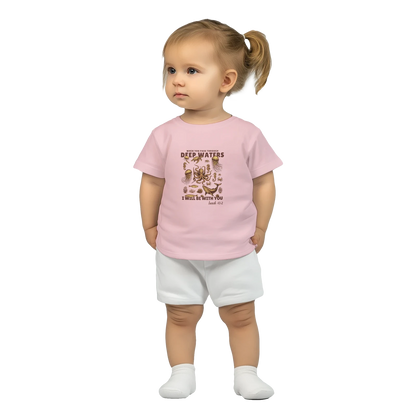 Deep Waters Christian Baby Crewneck T-shirt - ClaimedbyGodDesigns