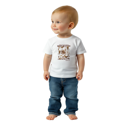 Deep Waters Christian Baby Crewneck T-shirt - ClaimedbyGodDesigns