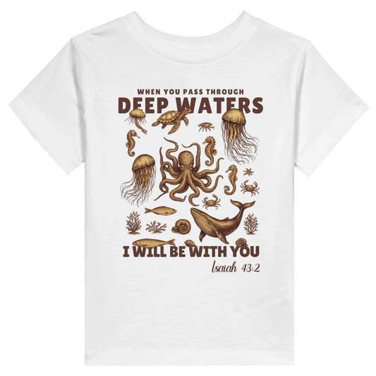 Deep Waters Christian Toddler Staple T-Shirt - ClaimedbyGodDesigns