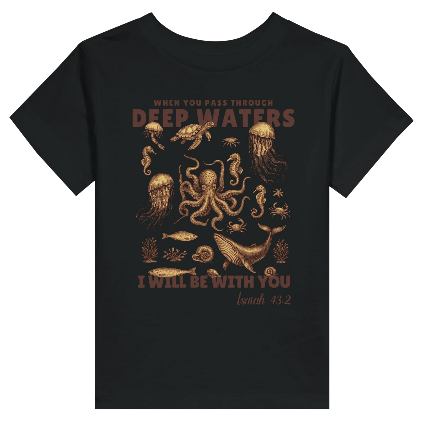 Deep Waters Christian Toddler Staple T-Shirt - ClaimedbyGodDesigns