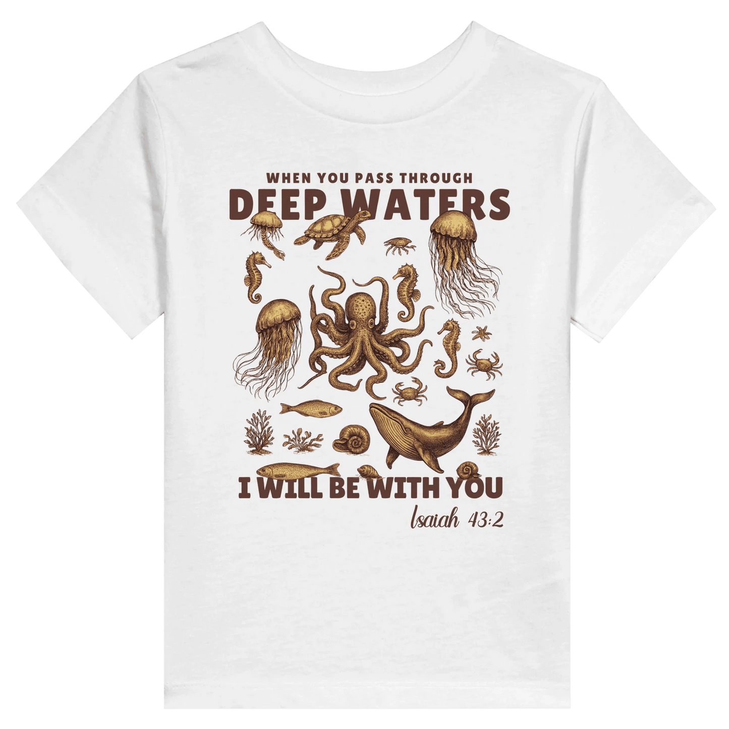 Deep Waters Christian Toddler Staple T-Shirt - ClaimedbyGodDesigns