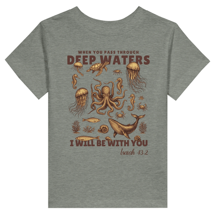 Deep Waters Christian Toddler Staple T-Shirt - ClaimedbyGodDesigns