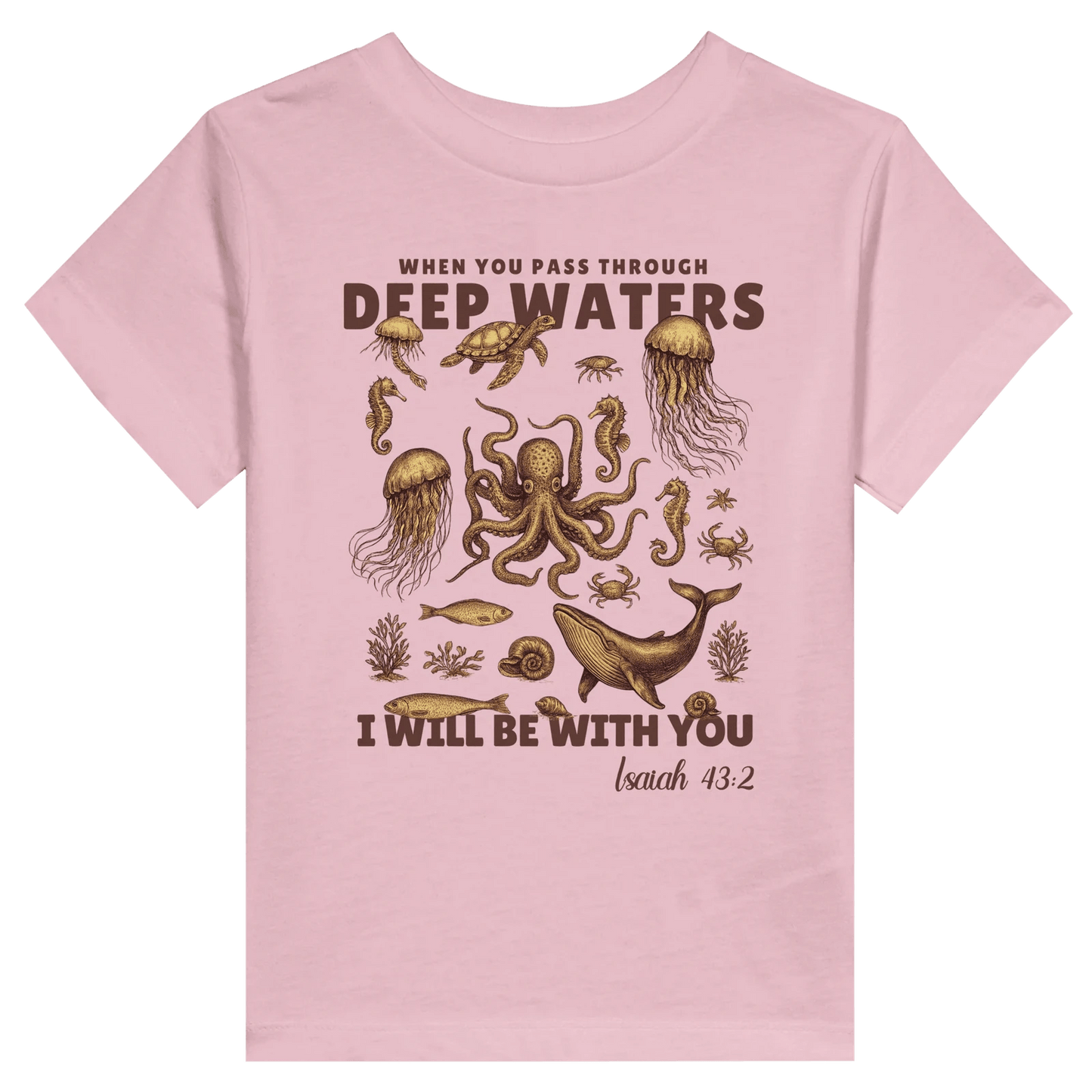 Deep Waters Christian Toddler Staple T-Shirt - ClaimedbyGodDesigns