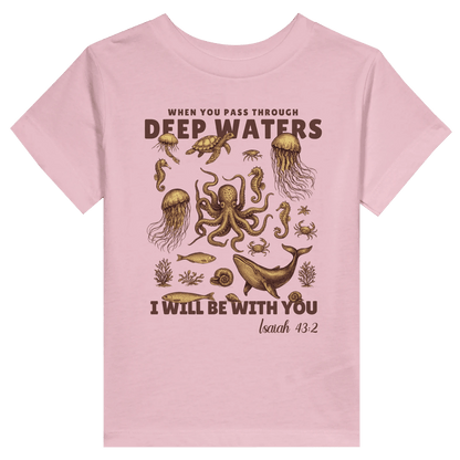 Deep Waters Christian Toddler Staple T-Shirt - ClaimedbyGodDesigns