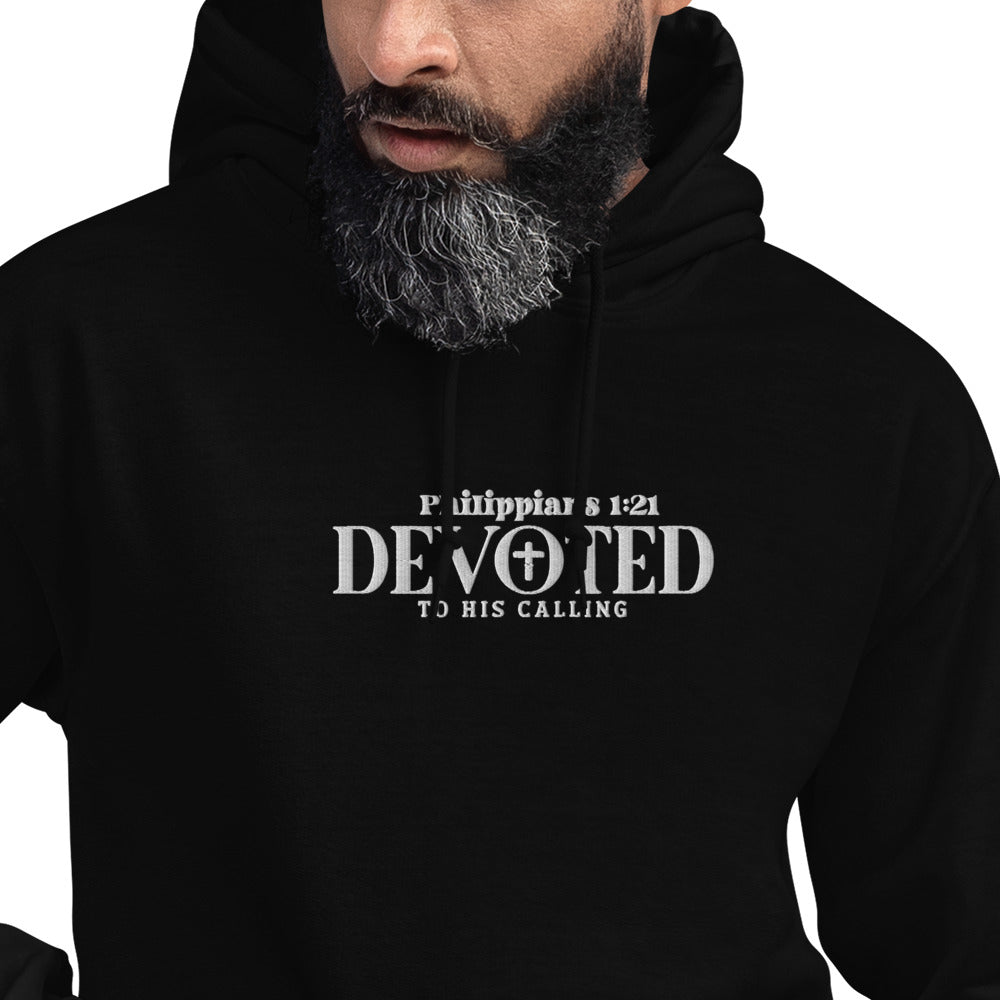 Devoted Unisex Christian Embroidered Hooded Sweatshirt - ClaimedbyGodDesigns