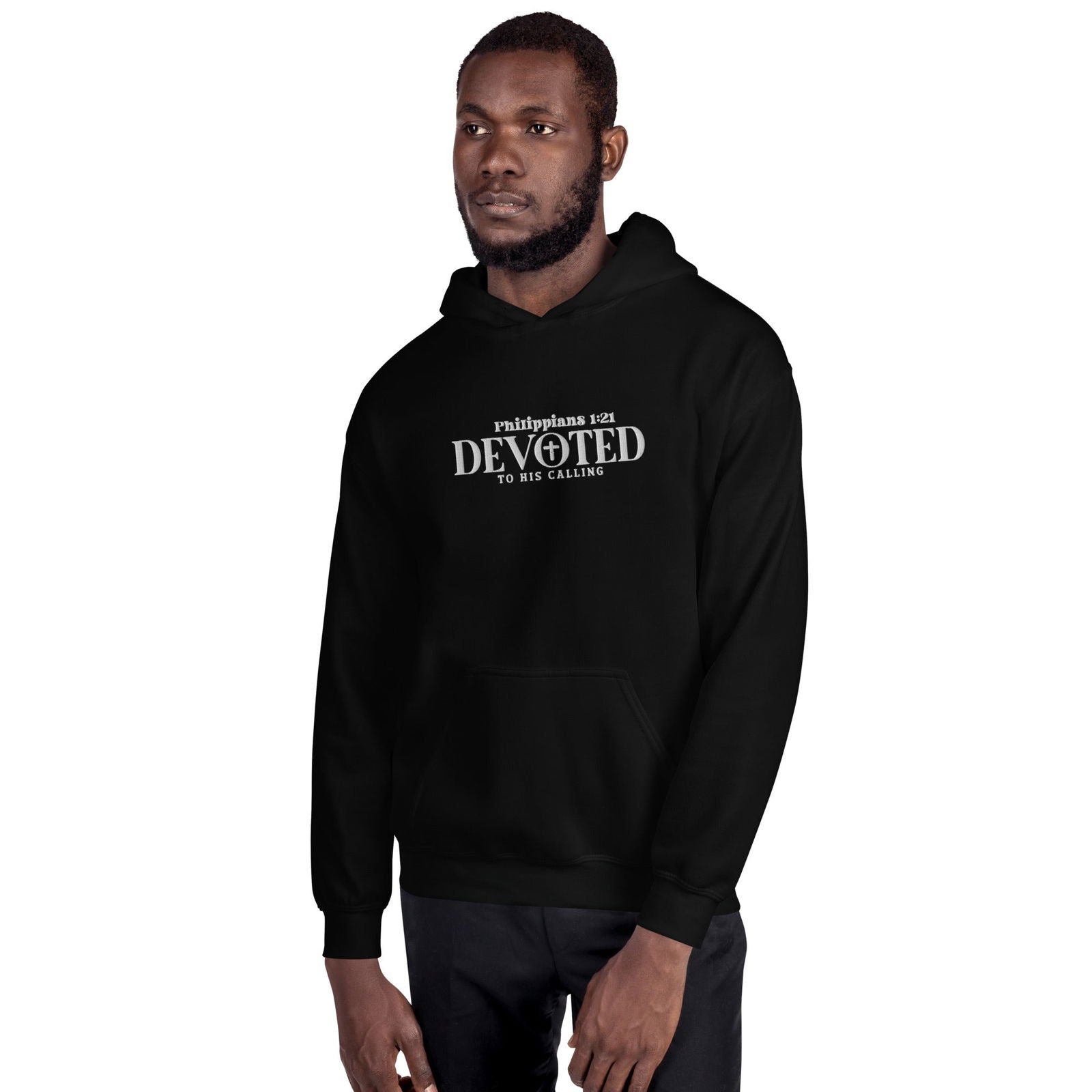 Devoted Unisex Christian Embroidered Hooded Sweatshirt - ClaimedbyGodDesigns