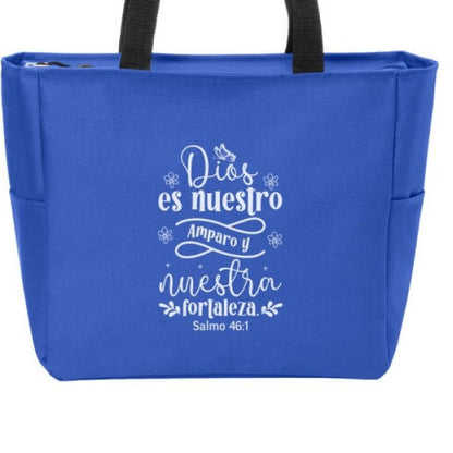 Dios Es Nuestro Amparo y Nuestra Fortaleza Spanish Christian Tote Bag - ClaimedbyGodDesigns