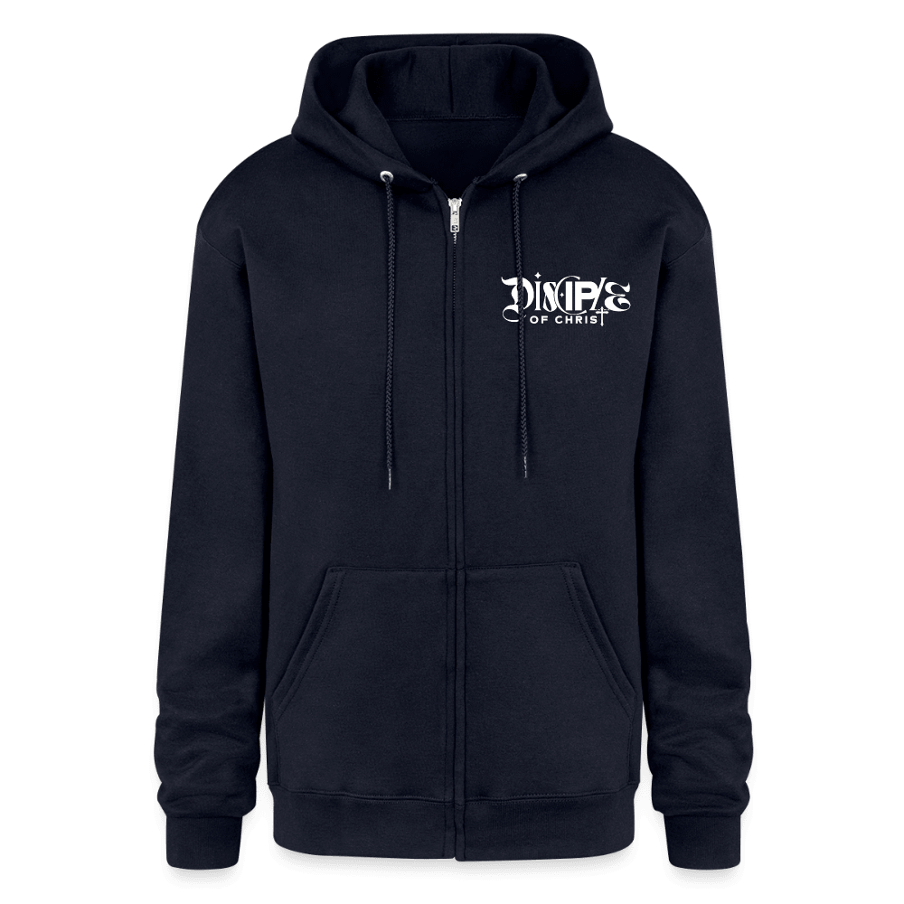 Disciple Of Christ Christian Unisex Full Zip Hooded Sweatshirt - ClaimedbyGodDesigns