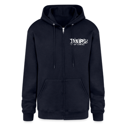 Disciple Of Christ Christian Unisex Full Zip Hooded Sweatshirt - ClaimedbyGodDesigns