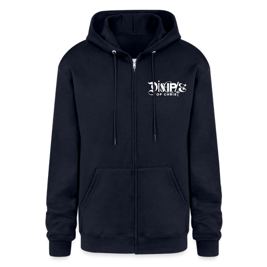 Disciple Of Christ Christian Unisex Full Zip Hooded Sweatshirt - ClaimedbyGodDesigns