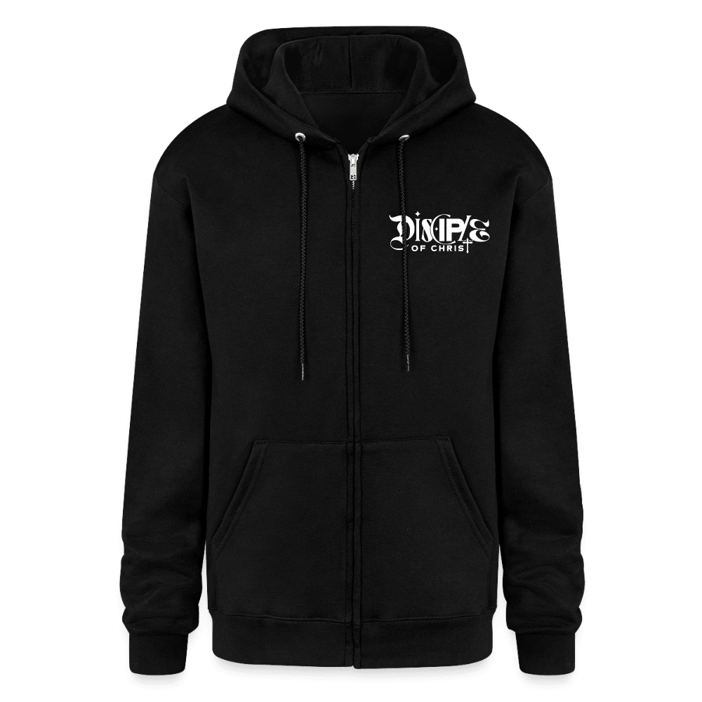 Disciple Of Christ Christian Unisex Full Zip Hooded Sweatshirt - ClaimedbyGodDesigns