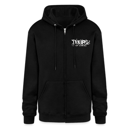 Disciple Of Christ Christian Unisex Full Zip Hooded Sweatshirt - ClaimedbyGodDesigns