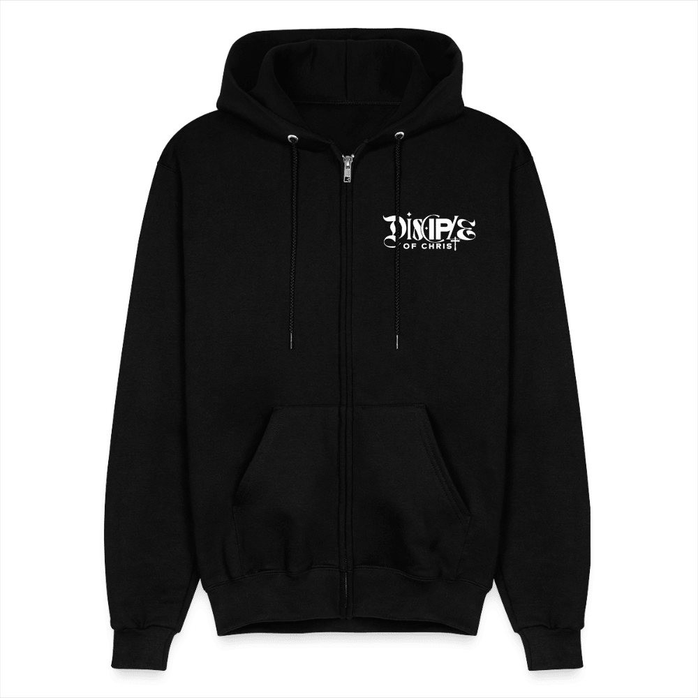 Disciple Of Christ Christian Unisex Full Zip Hooded Sweatshirt - ClaimedbyGodDesigns
