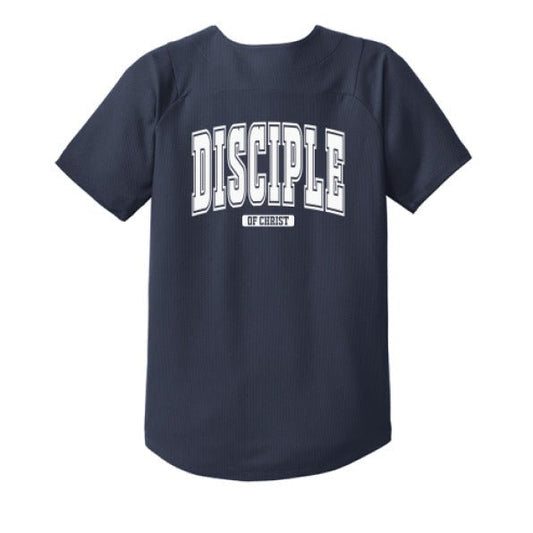 Disciple Youth Christian Full-Button Jersey - ClaimedbyGodDesigns