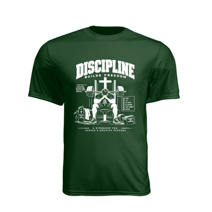 Discipline Builds Freedom Prayer & Lift Unisex Christian Gym T-Shirt | 1 Corinthians 9:27 - Claimed by God Designs
