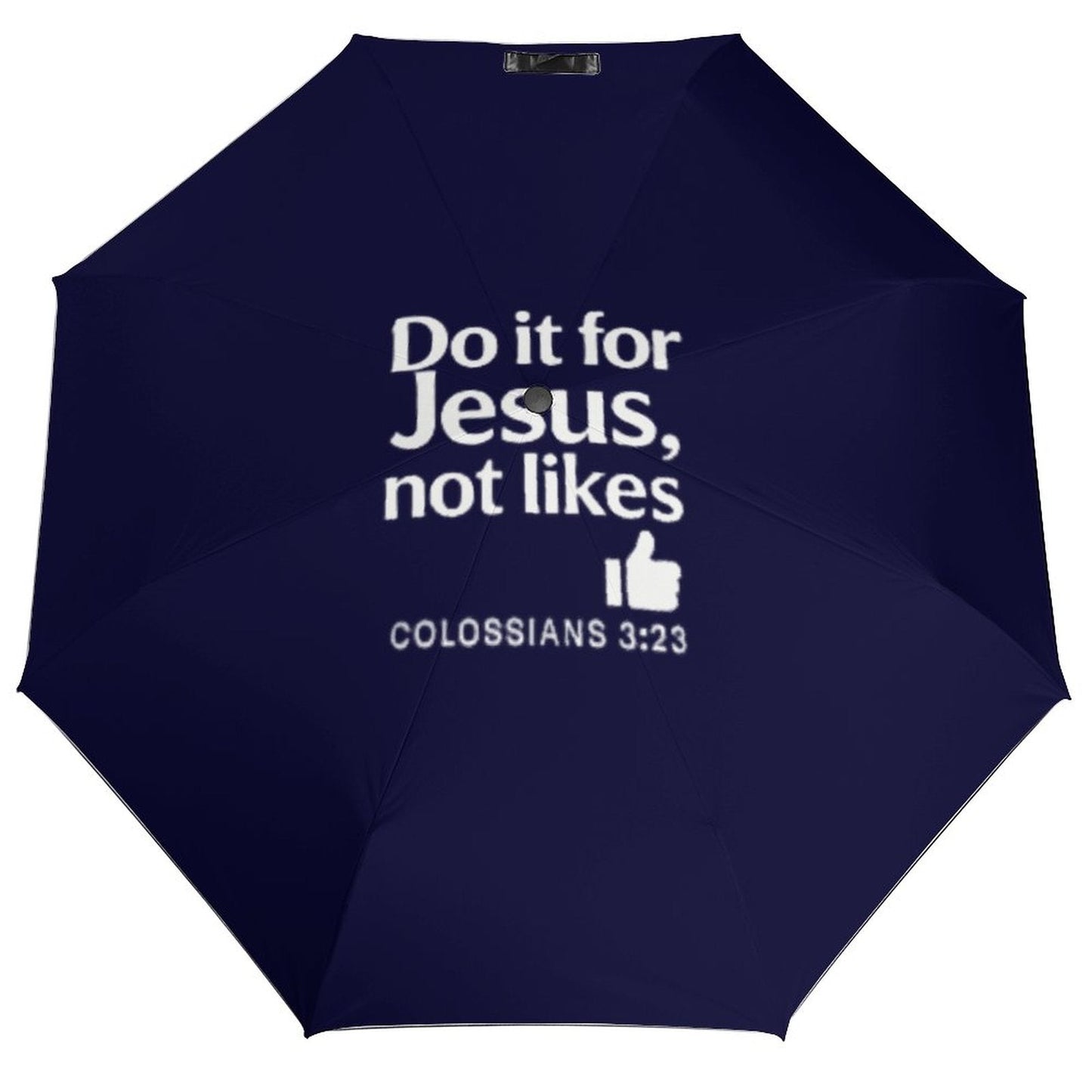Do It For Him Auto Umbrella with Printed Pattern Outside - ClaimedbyGodDesigns